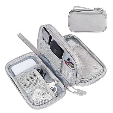 Imagem de Bolsa organizadora de cabos de viagem, acessórios eletrônicos, estojo de transporte para cabo, carregador, telefone, fone de ouvido