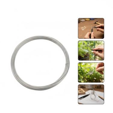 Imagem de Rolo Arame Galvanizado N.22 Fio Cerca Liso Fino 1kg 325m Zincado Bijuteria Artesanato Casa Flexivel