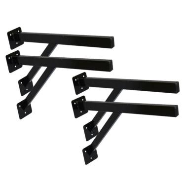 Imagem de Kit 4 Suportes Parafusar Bancada Pia Pedra Mármore 40X20Cm