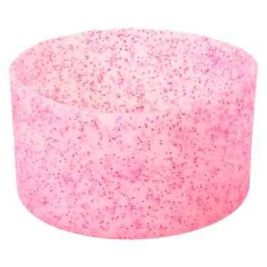 Imagem de Bota de silicone, 1 protetor de manga inferior, capa protetora antiderrapante para garrafa de água, copo de viagem de carro, lantejoulas transparentes rosa