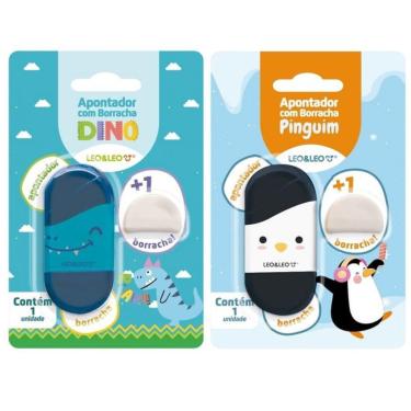 Imagem de APONTADOR COM DEPOSITO E BORRACHA PETS 1 UNIDADE - LEO E LEO