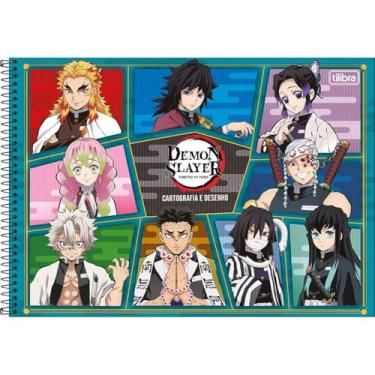 Imagem de Caderno de Desenho Demon Slayer TILIBRA - 80 Folhas (9 Personagens)