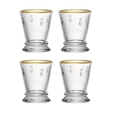 Imagem de Conjunto de 4 copos de abelha Napoleão com aro dourado La Rochere – Conjunto de 4 copos La Rochere Bee – Vidro com aro dourado (283 g)