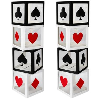 Imagem de DoubleFill 8 caixas grandes de lembrancinhas de dados de cassino, 30,5 x 30,5 x 30,5 cm, decorações de festa com tema de cassino, peças centrais gigantes de Vegas para formatura, formatura, festa de