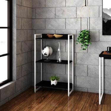 Imagem de Estante Dynamica 60X30X104cm C/03 Prateleiras Estrutura Branca - Compa