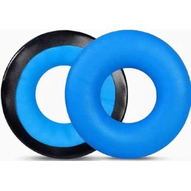 Imagem de Almofadas de reposição Joghaw para fones de ouvido - Compatível com SENNHEISER HD25/HD25-II/HD25SP/HD26SP-II | com couro proteico mais macio com espuma viscoelástica macia para conforto - azul