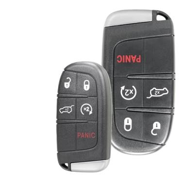 Imagem de ontto Controle remoto de entrada sem chave de 5 botões compatível com Jeep Grand Cherokee 2014-2021, chave de proximidade de peça de substituição, FCC ID M3N40821302, 433 MHZ, programação necessária