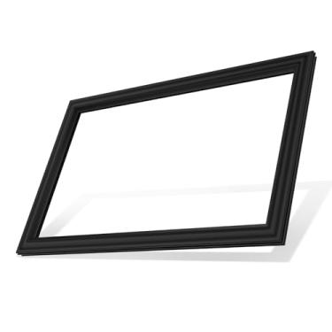 Imagem de Gaxeta de porta francesa de geladeira W11368721 atualizada compatível com geladeira Whirlpool, vedação de junta de porta de geladeira de 101 x 43 cm, preta