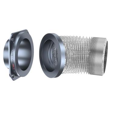 Imagem de Acoplamento magnético de ventilação do secador DV180 conector rápido fácil de limpar kit de conector de ventilação de vedação hermética incluindo um duto de 0,8 m 10 cm e dois grampos, pequeno