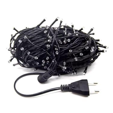 Imagem de Pisca Pisca Natal 100 Led Natalino 10 Metros Branco Frio Decoraçao Enfeite Arvore Casa Loja