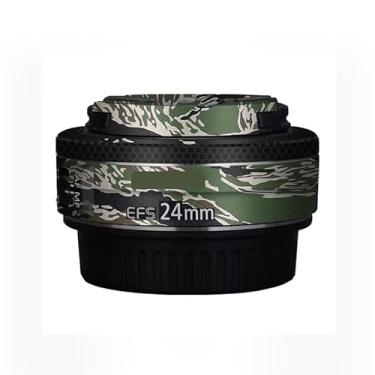 Imagem de EFS 24 2.8 Adesivo de lente de câmera para Canon EF-S 24 mm F2.8 Película protetora de vinil decalque skin (camuflagem listrada de ígre)