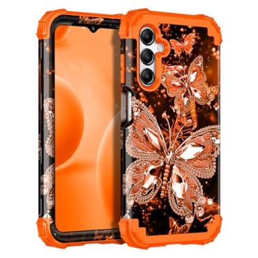 Imagem de Miqala Capa para Galaxy A15 5G, que brilha no escuro, três camadas, resistente, à prova de choque, proteção total de plástico rígido + capa protetora de silicone macio para Samsung Galaxy A15 5G 6,5