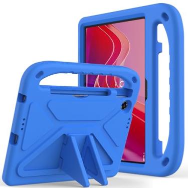 Imagem de Capa para Lenovo Tab 10.1 2025, leve, à prova de choque, com alça de ombro, capa infantil para Lenovo Tab 25.7 cm (TB311XU / TB311FU) (azul)