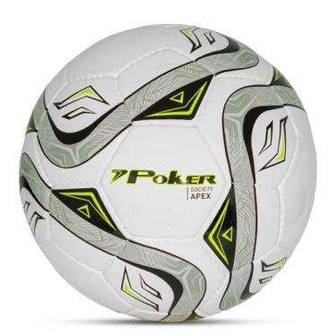 Imagem de Bola de Futebol Society Semi-Profissional Poker Apex 32 Gomos - Cinza 