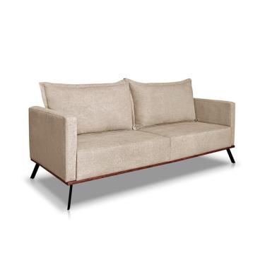 Imagem de Sofá 3 Lugares Zeus Linho Bouclê Bege 180 cm