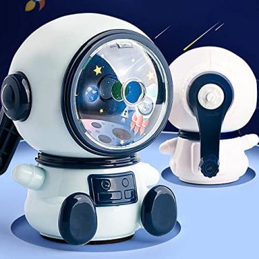 Imagem de O apontador de lápis de astronauta de desenho animado entra automaticamente na ferramenta mecânica de manivela de chumbo ajustável de terceira marcha (azul escuro)