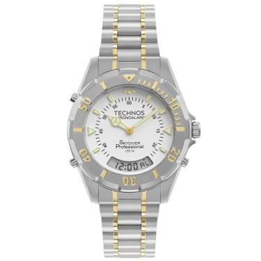 Imagem de Relógio technos masculino skydiver t20557/9b misto / bicolor