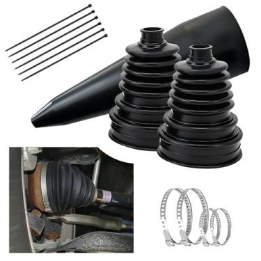 Imagem de VOURTM Kit de reparo de bota CV de 2 peças com ferramenta expansora e braçadeiras, kit de reparo de bota de eixo CV de silicone para eixos de 20-25 mm, bota de junta universal CV para proteger o eixo