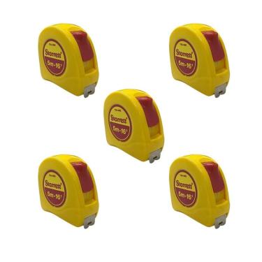 Imagem de Kit 05 Trenas De Bolso 5m Série Kts Starrett Kts34-5me – Precisa, Resistente E Profissional