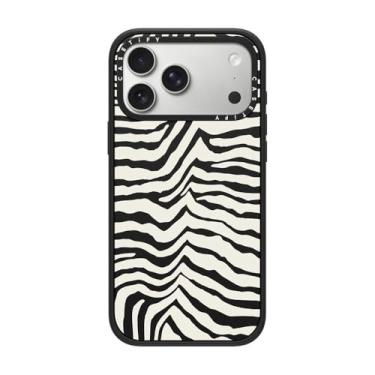 Imagem de CASETiFY Capa Impact para iPhone 17 Pro Max [fina/compatível com Magsafe/2,5 m. Proteção contra quedas de grau militar 4X] - Zebra Stripe - Preto fosco