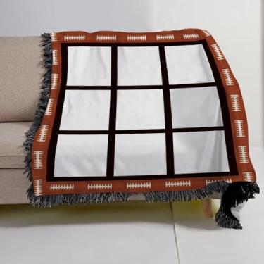 Imagem de Yunhuy Cobertor de sublimação em branco cobertor de flanela para prensa térmica, cobertor personalizado super macio 330GSM com imagens para sofá de cama, cobertores de presente com foto personalizada