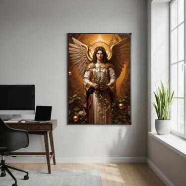 Imagem de Quadro Decorativo Arcanjo Uriel Fogo De Deus - 70X50Cm - Quadros On-Li