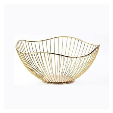 Imagem de Cesta de frutas elegante cesta de frutas recipiente de frutas tigela doméstica lanches criativos armazenamento de pão cesta de drenagem mesa lanches bandeja de exibição prato de frutas (cor: A estilo