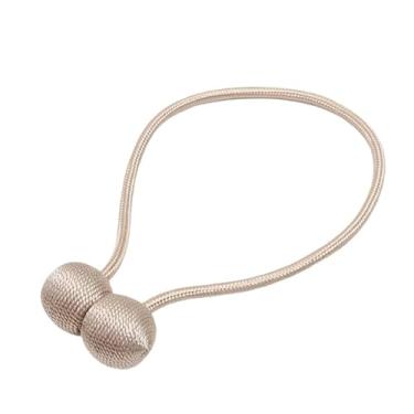 Imagem de Prendedor de Cortina Magnetico, Kit 2/4 Prendedores de Cortina Magnético Presilhas Abraçadeira com Imã(Bege,2 PCs)