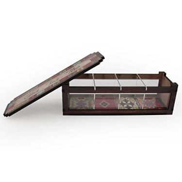 Imagem de Caixa Kit Chá Bebida Quente Mdf Adesivado 4 Divisórias