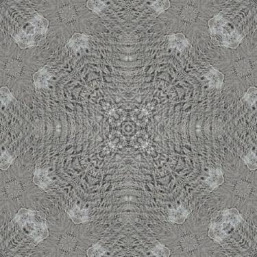Imagem de Quadro Decorativo Seamless Pattern Fine Gray Texture Mosaico Caleidoscópio para Parede 40x40cm