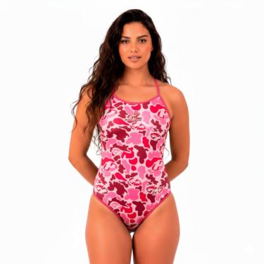 Imagem de Maiô Feminino Duramax Camuflado Natação Hidroginástica