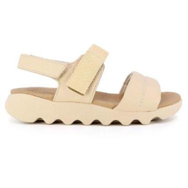 Imagem de Sandália Usaflex Plataforma Couro Anatômica Fecho-Flex-Feminino