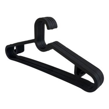 Imagem de Cabides – Organizadores de terno antiderrapantes resistentes – Conjunto de 10 cabides finos para guarda-roupa, exibição de lavanderia, dormitório, viagem, embalagem