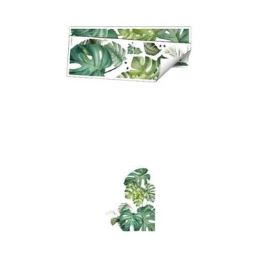 Imagem de Adesivo De Parede Grande De Folha De Monstro Verde, Conjunto De 2 Peça
