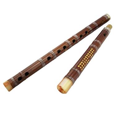 Imagem de Flauta de bambu amarga flauta de bambu iniciantes estudantes praticam tocando flauta de bambu (cor: E)