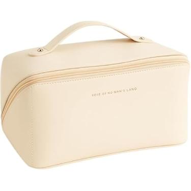 Imagem de Necessaire Feminina Grande para Viagem e Uso Diário – Frasqueira Bolsa de Maquiagem, Organizadora Multiuso Premium (ROSA)