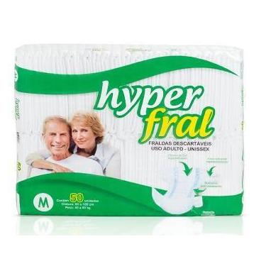 Imagem de KIT 2 FRALDA GERIÁTRICA HYPERFRAL M/ 50 = 100 un