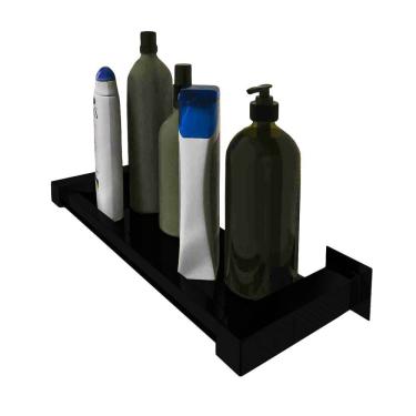 Imagem de Porta Shampoo 40cm Aço Inox Preto Fosco