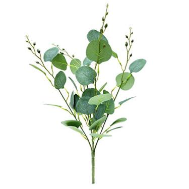 Imagem de Ramos Artificiais Folhagem Falsa Plantas Folhas Guirlanda Realista para Festa de Festival Halloween Casamentos Decoração DIY Interior Jardim Paisagem Cerca Portão da Frente Parede Flores