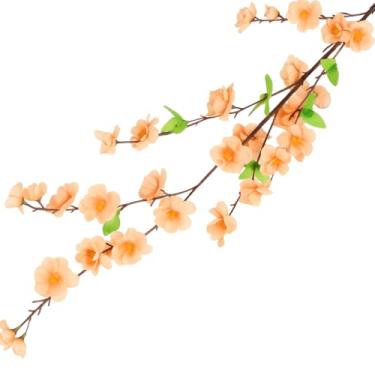 Imagem de 1 Galho Pessegueira Artif. Cerejeira Festas Arranjos Flor Cor Laranja