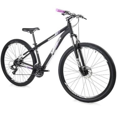 Imagem de Bicicleta Bike, Quadro 17", Alumínio 6061, 24 Velocidades, Aro 29", Preto Fosco e Roxo