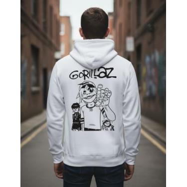 Imagem de Moletom Casaco Estampada Dtf Gorillaz Blusão Canguru C/capuz - NoBrand