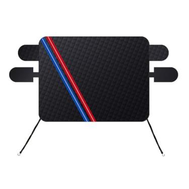 Imagem de NGHEY Capa de neve para para-brisa de carro universal - capa protetora de chuva de gelo e gelo, à prova d'água e não congelante, design antifurto, fácil instalação (preto 202 mm x 104 mm)