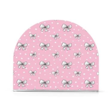 Imagem de Qilmy Bonito suporte de guardanapo de acrílico de gravata borboleta, porta-guardanapos para mesas cozinha restaurante decoração de casa, suporte decorativo moderno para guardanapos de coquetel de