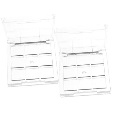 Imagem de NOLITOY 2 caixas de sombra vazias portáteis pequenos recipientes de maquiagem DIY reutilizáveis paleta compacta para presente feminino e armazenamento de cosméticos