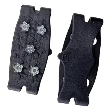 Imagem de oshhni Conjunto de 2 Crampons Antiderrapantes para Montanhismo, Garras de Gelo e Neve com 5 Dentes, Grampos de Gelo Universais, Black a