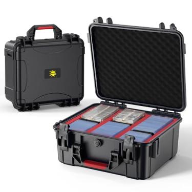 Imagem de DEVASO Toploader Storage Box for 3" x 4" 35PT Rigid Card Holder, Graded Storage Card Case with 3 Dividers, Trading Card Storage Box Hard Card Case for Sport Baseball Card (Holds 600+ Toploader)