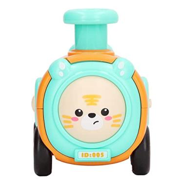Imagem de aqxreight Pressione Pull Back Car Cartoon Pull Back Veículo Trem Brinquedo Com Apito para Crianças Meninos Crianças Tipo 2 Molas de Choque Equipadas Sem Pneus Em Cores Fofas e Fáceis Brilhante e
