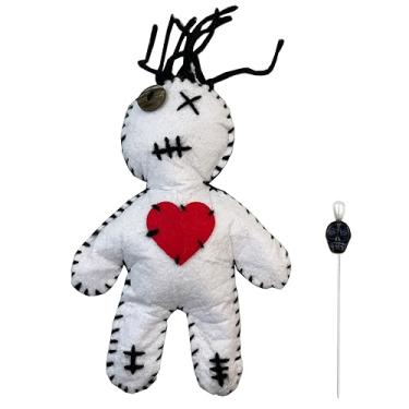 Imagem de NOVIIML 6.2" Handmade Peace & Harmony Poppet Voodoo Doll for Happy Couple/Marriage Communication/Protection/Halloween Decor (Dark Golden Blonde Hair)