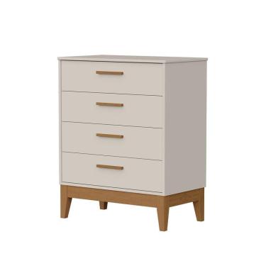 Imagem de Comoda Gaveteira Flip 4 Gavetas Areia Fosco